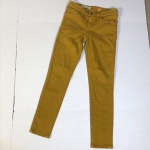 Anthropologie Pilcro Mustard Skinny Jeans 26